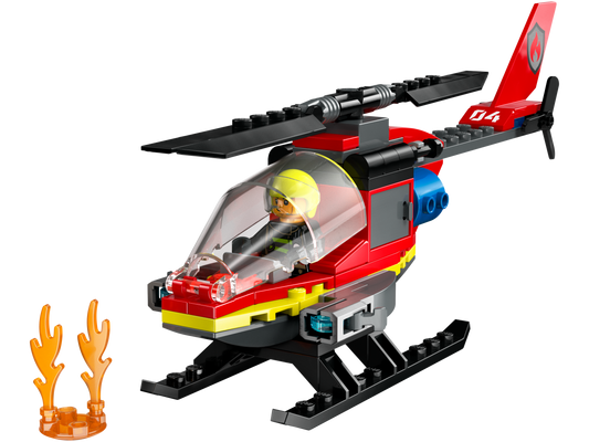 Fire Rescue Helicopter - 60411-WS - 4 PCS per Case